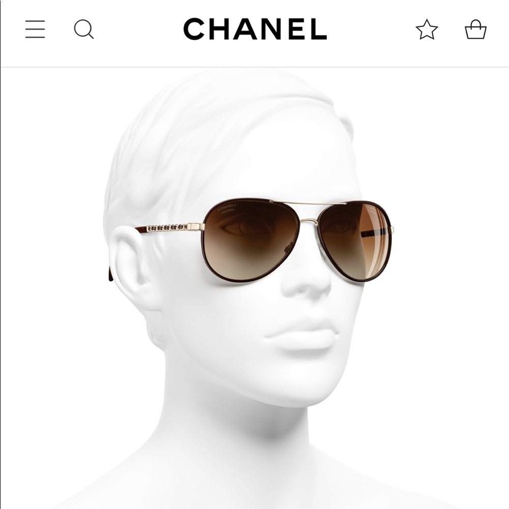 100 percent AUTHENTIC CHANEL pilot sunglasses